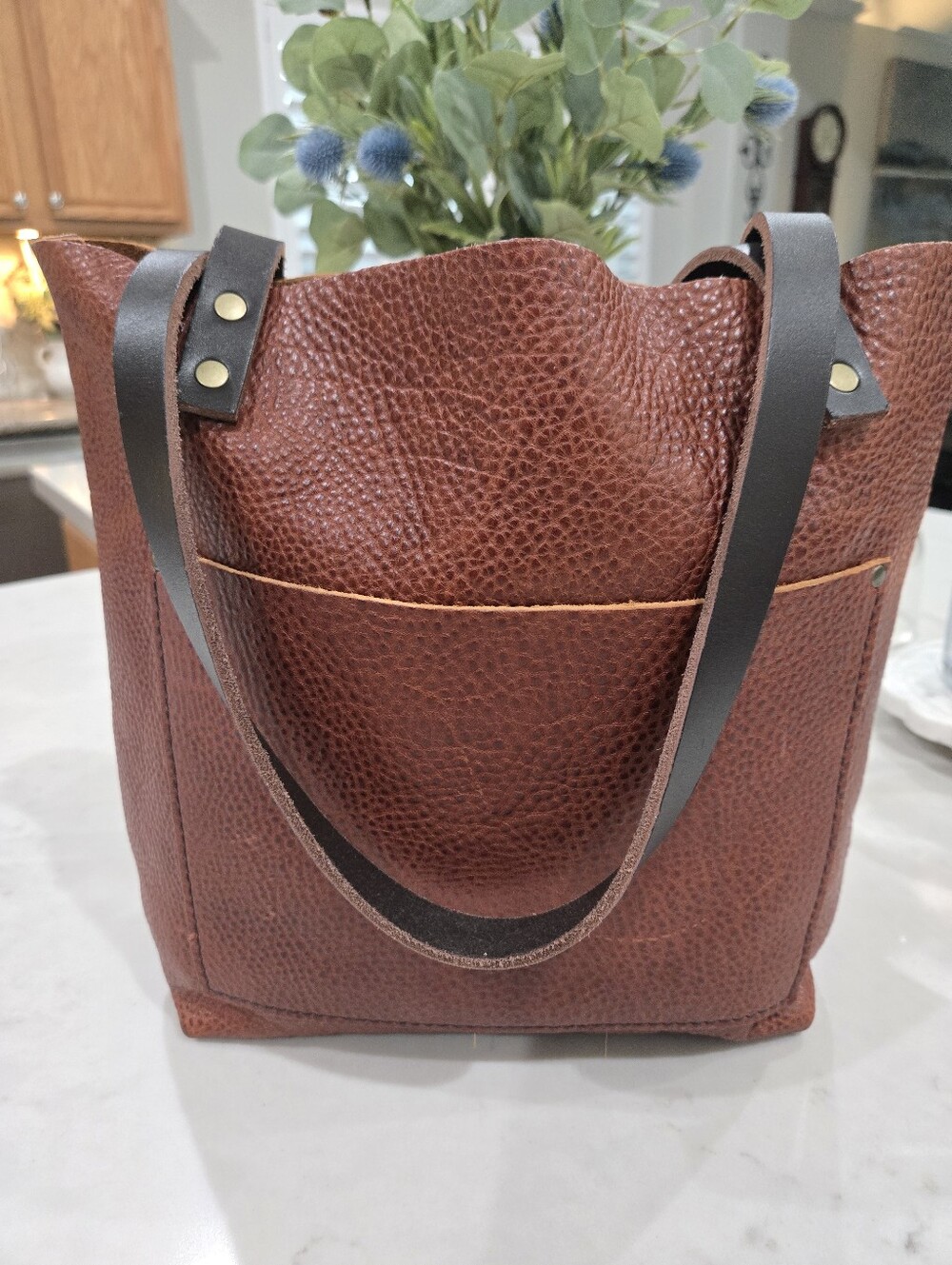 Portland Leather Goods Classic Small Tote In Nutmeg - Picture 3 of 10